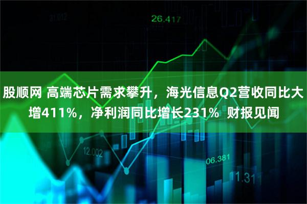 股顺网 高端芯片需求攀升，海光信息Q2营收同比大增411%，净利润同比增长231%  财报见闻